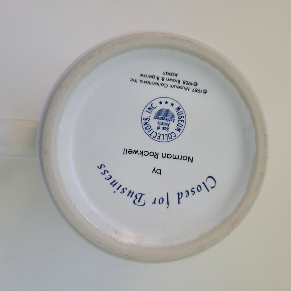VTG 1987 Norman Rockwell Closed for Business 12 oz. Ceramic Coffee Tea Cup Mug - Picture 7 of 7
